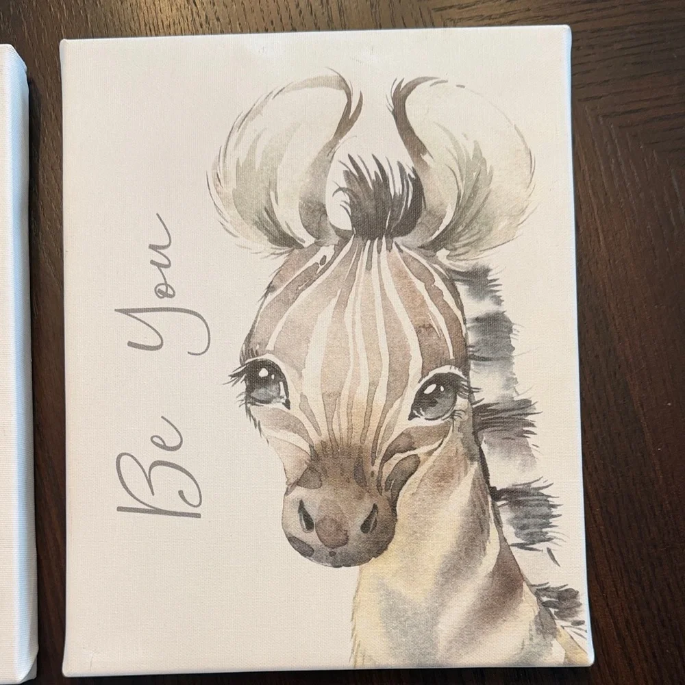 Etsy Safari Nursery Wall Art Set 6 8x10 Watercolor Baby Animal Canvas Prints